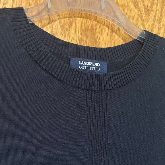 Lands' End Navy Crew Neck Sweater - Picture 3 of 12